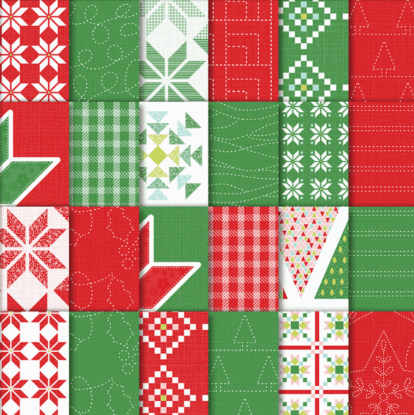 Designerpapier Weihnachtsquilt 6x6" (144617) Designerpapier Weihnachtsquilt 6x6" (144617)