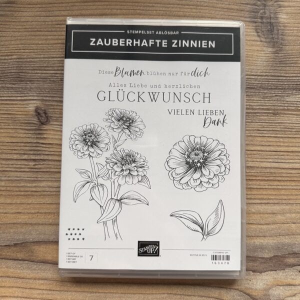 Stempelset Gummi Zauberhafte Zinnien (163478)