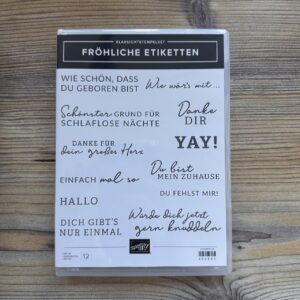 Stempelset Klarsicht Fröhliche Etiketten (160860)