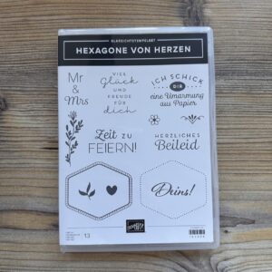 Stempelset Klarsicht Hexagone Von Herzen (162886)