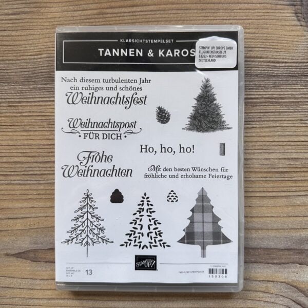 Stempelset Klarsicht Tannen & Karos (150308)