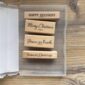 Stempelset mit Holzblock Four The Holidays (116921)